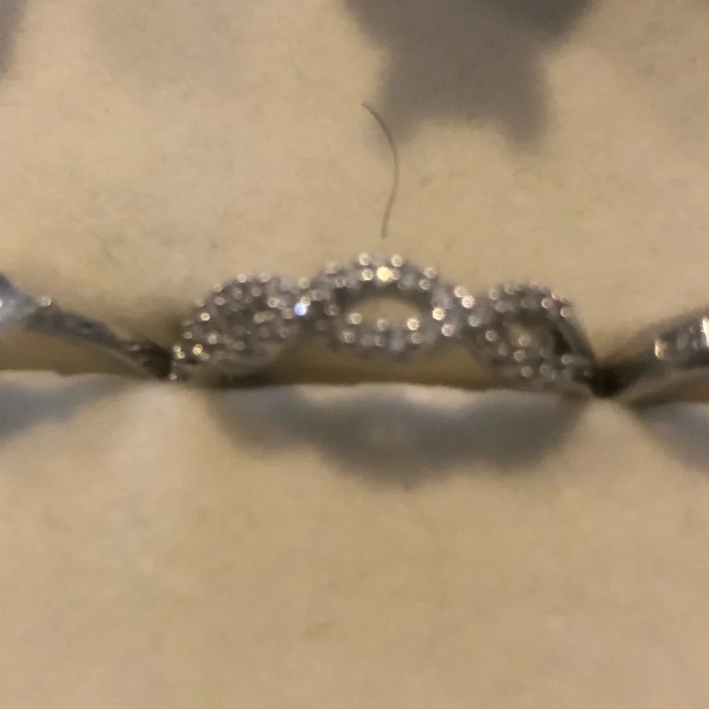 Silver Sparkling Wave Ring